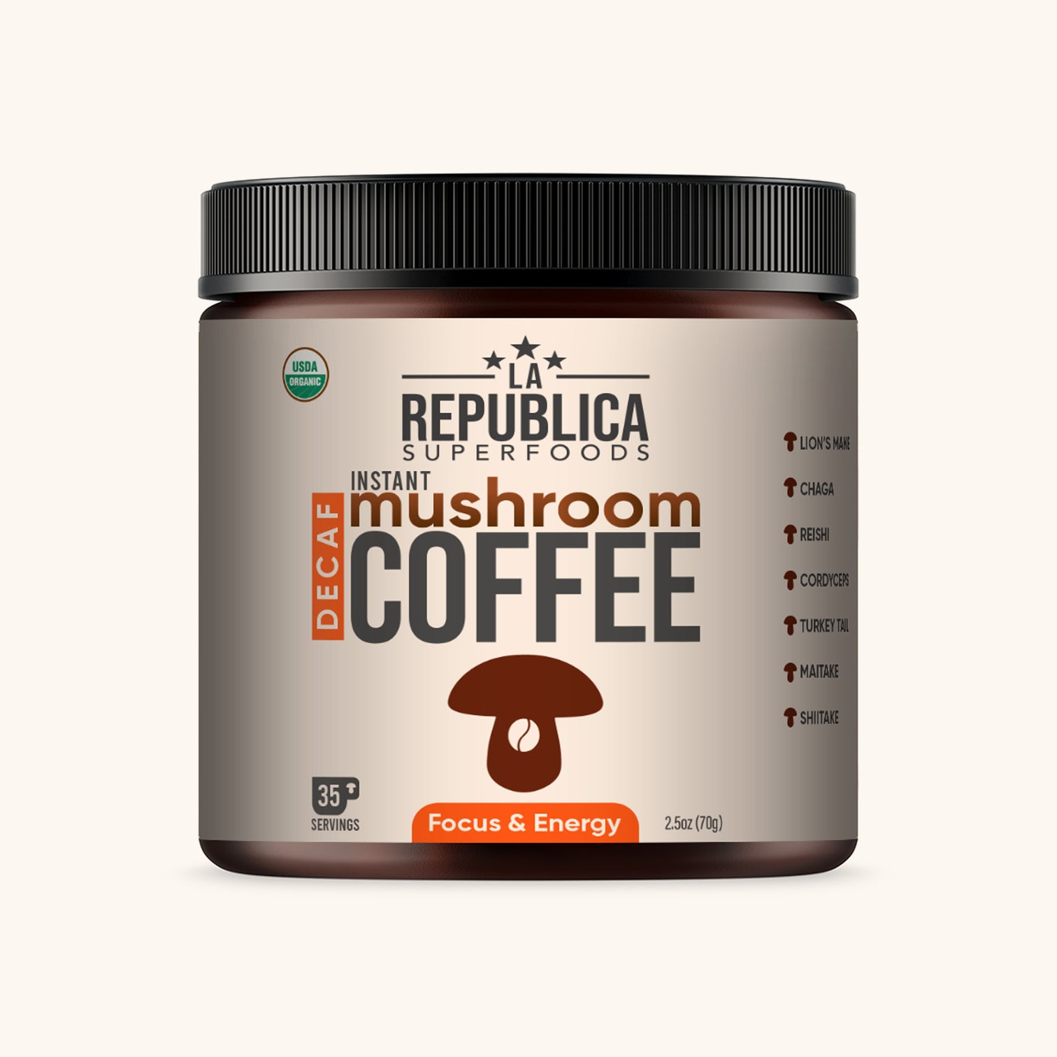 Decaf Mushroom Coffee La Republica Superfoods