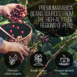 DECAF Peruvian Gold Ground Mushroom Coffee