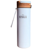 La Republica Matte White TRAVELER 20oz (2-Logo Front and Back)